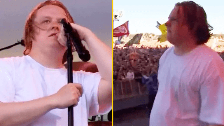 Lewis Capaldi forced to end Glastonbury set early as crowd helps sing while he ‘struggles’
